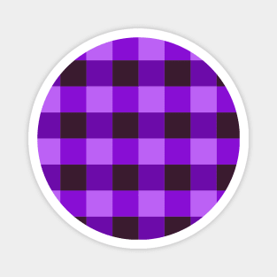 Purple Color Gingham Pattern 2 Magnet